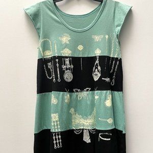 Capped Sleeve T- Shirt Dress